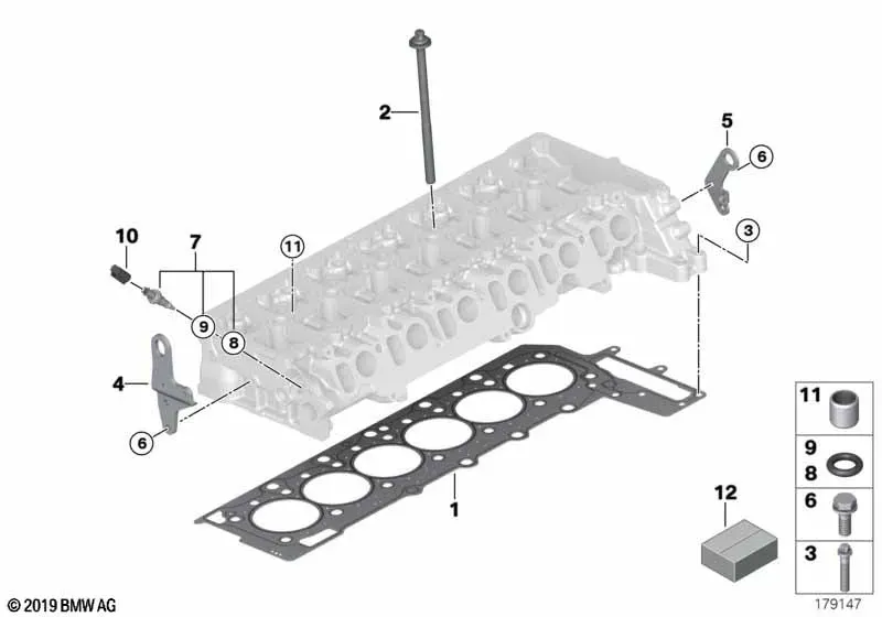 Дополнительные элементы головки блока цилиндров diagram