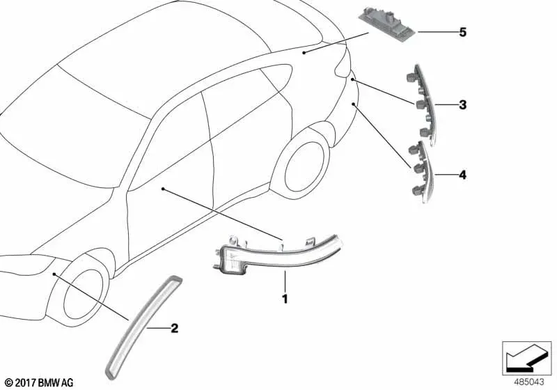Additional Turn Signal Repeaters and License Plate Lights diagram