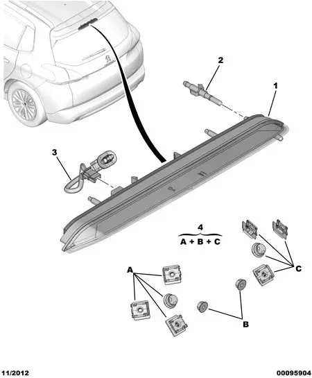 High-mounted stop lamp diagram