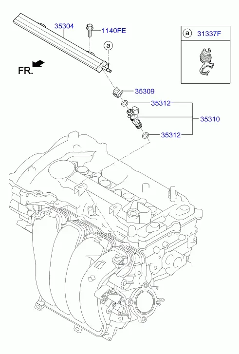 Throttle Body and Fuel Injectors diagram