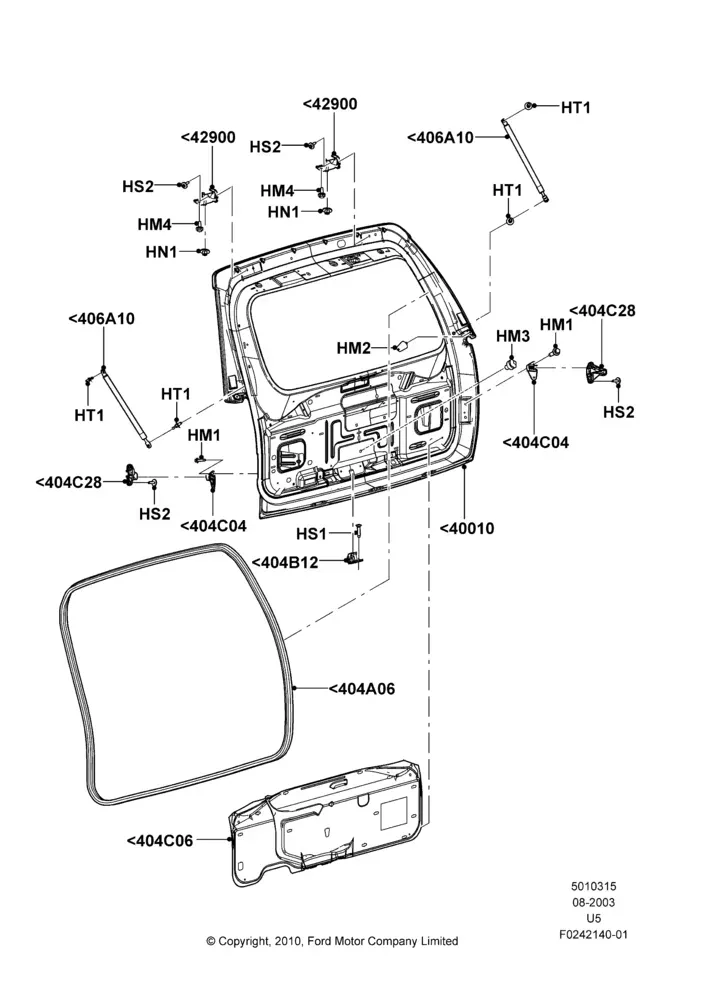 Luggage Compartment Door diagram