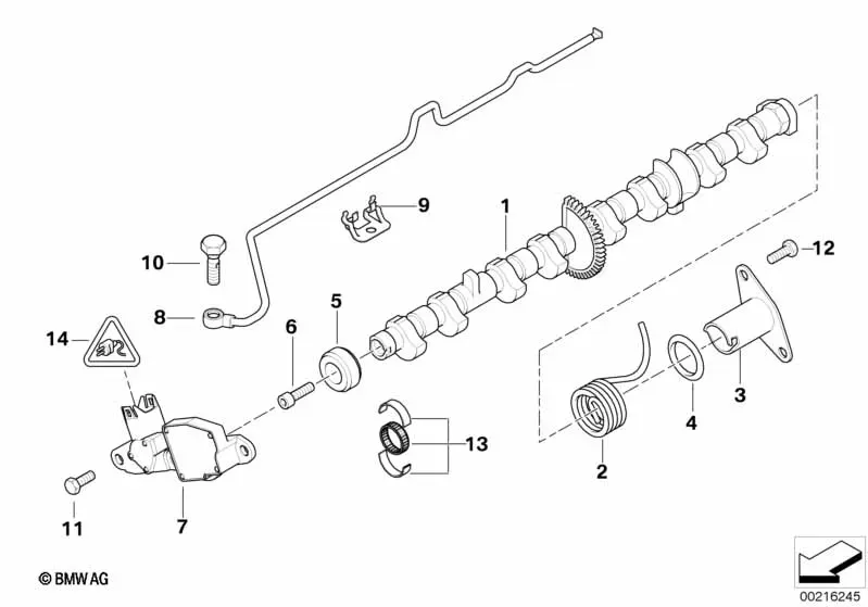 Valve Control Eccentric Shaft diagram
