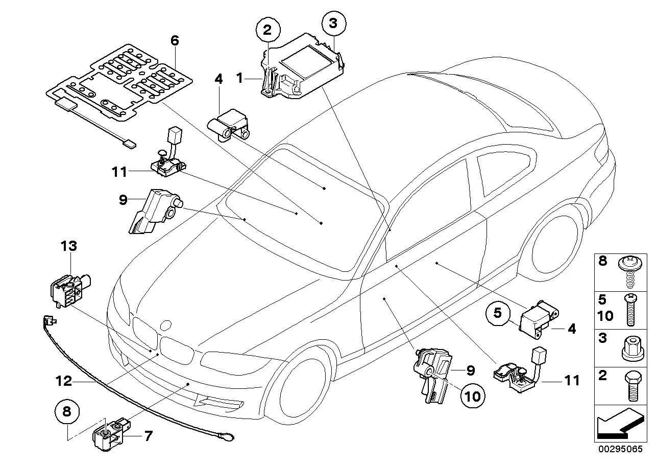 Airbag system electrical components diagram