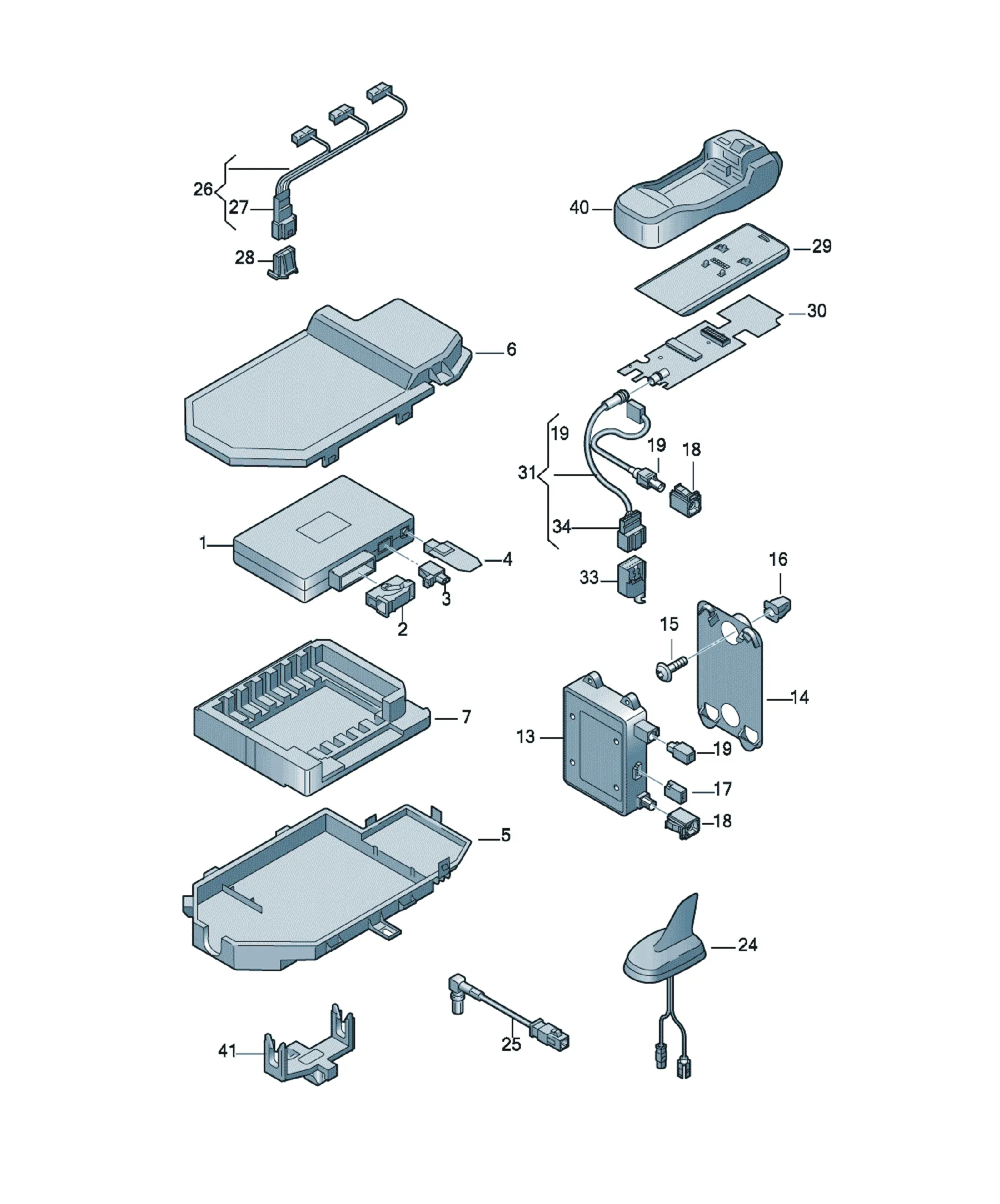 Mobile phone preparation electrical components diagram