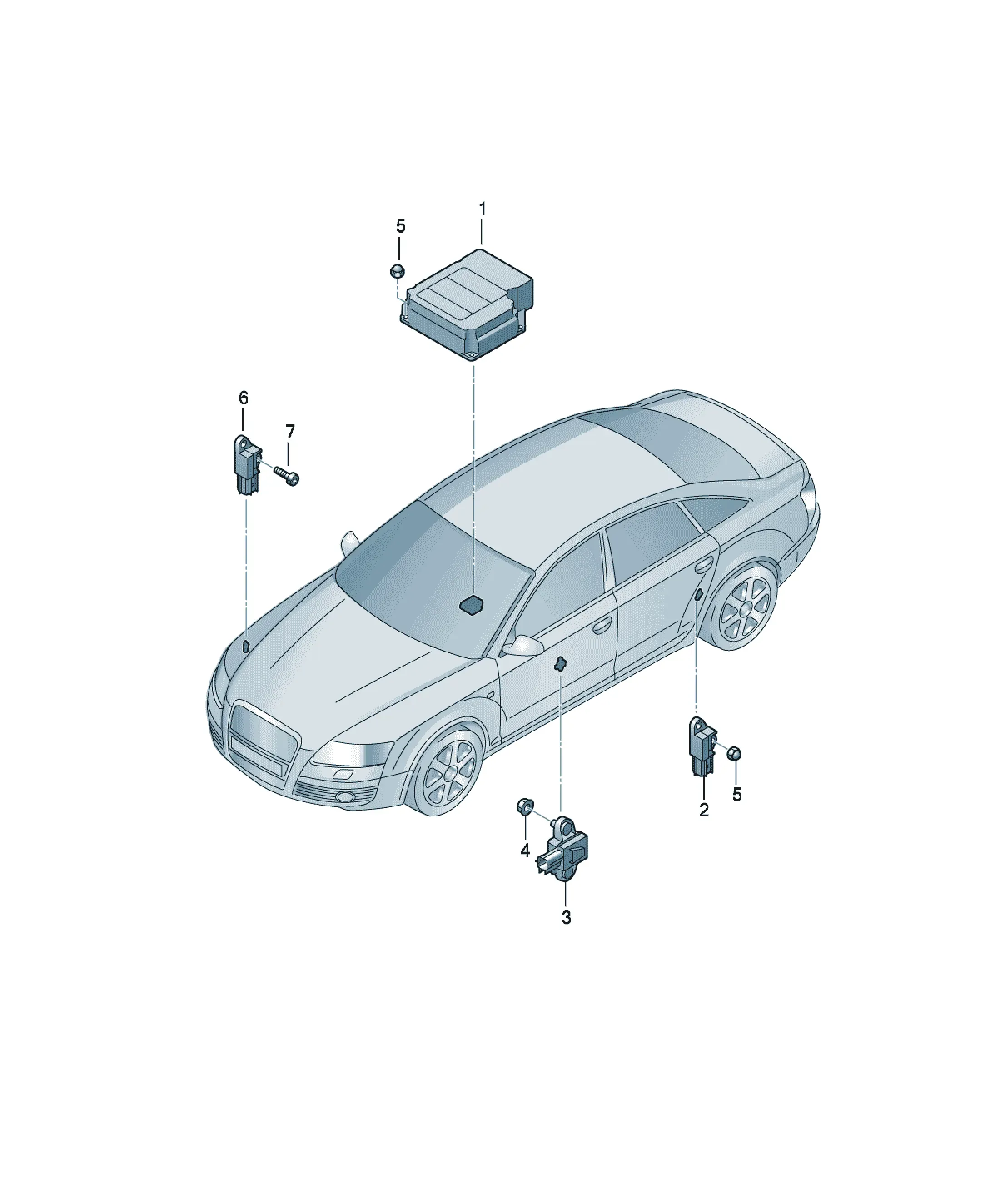 Airbag electrical components diagram
