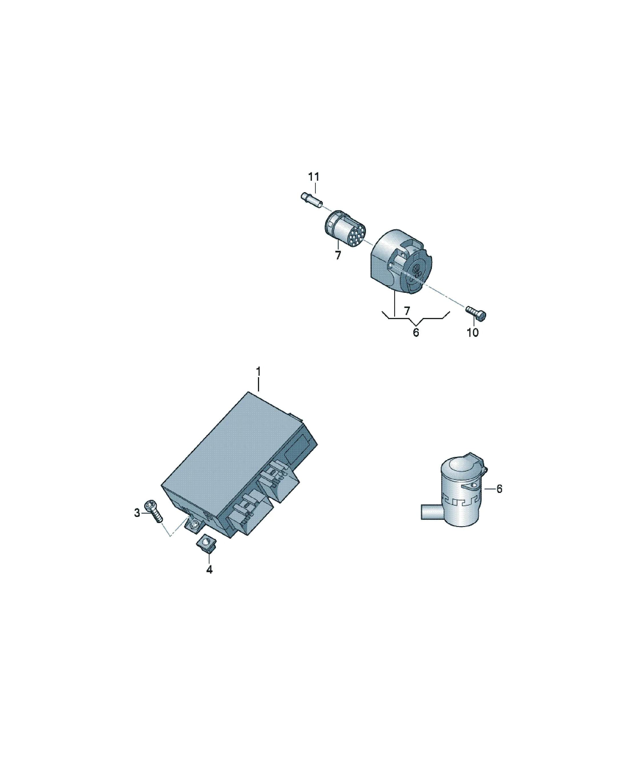 Trailer towing electrical components diagram