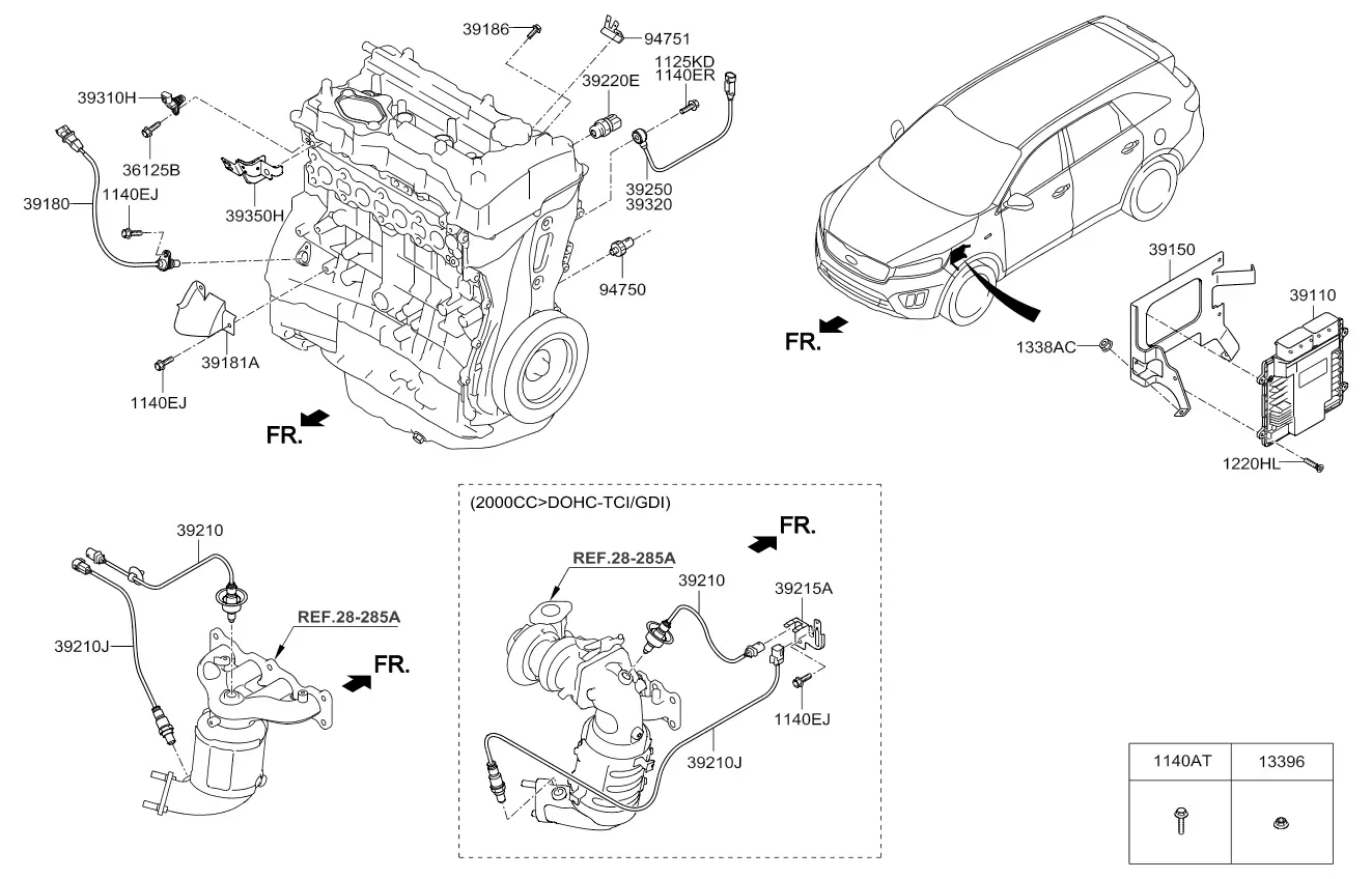 Engine control unit diagram