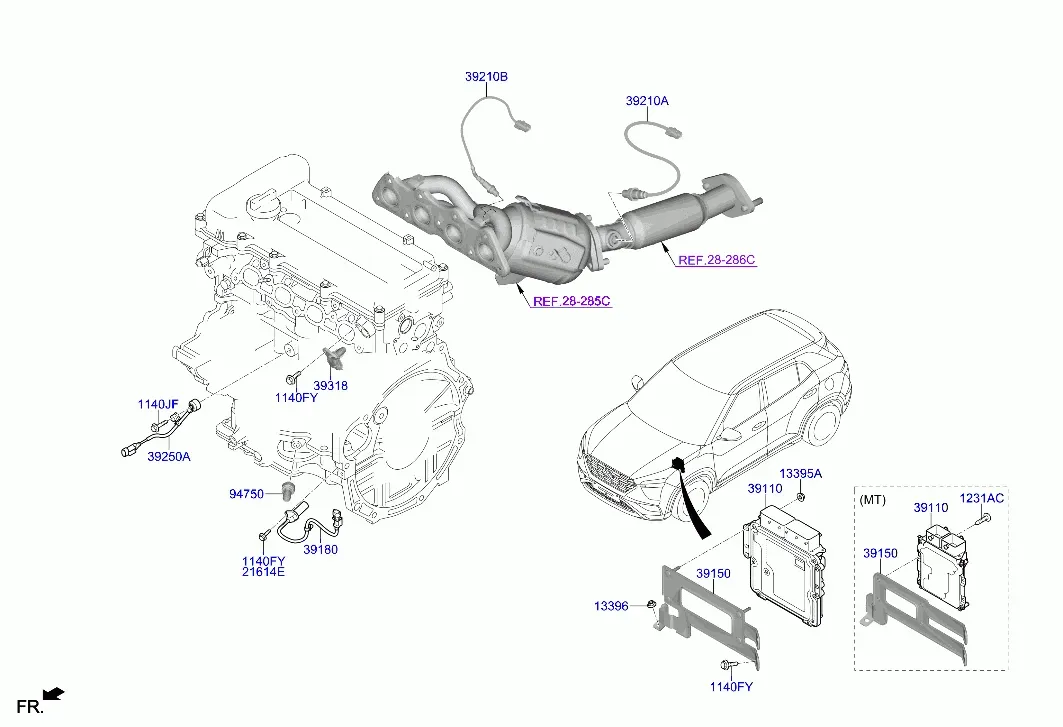 Электронный блок управления двигателем diagram