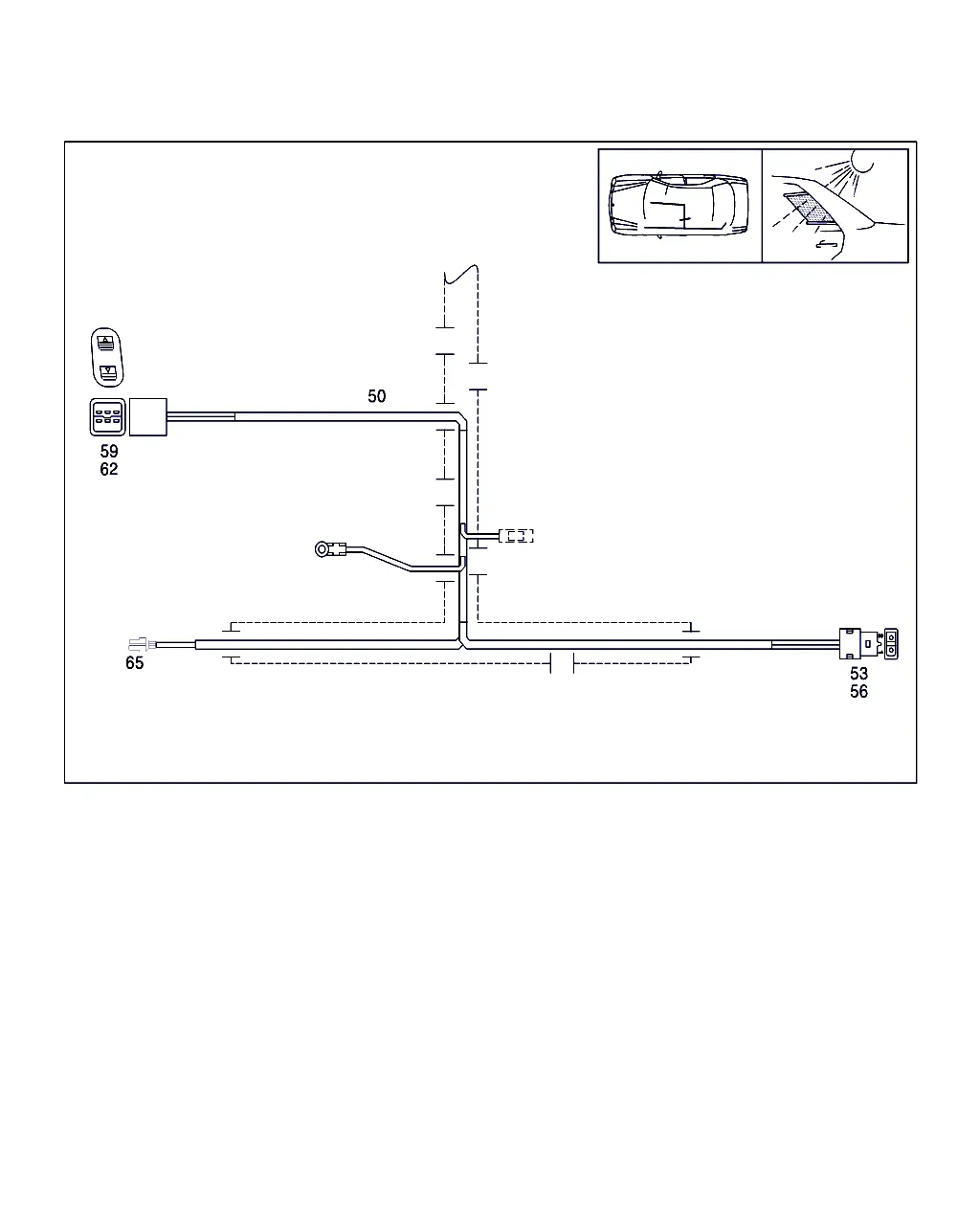 Sunroof and Rear Window Shade Wiring diagram