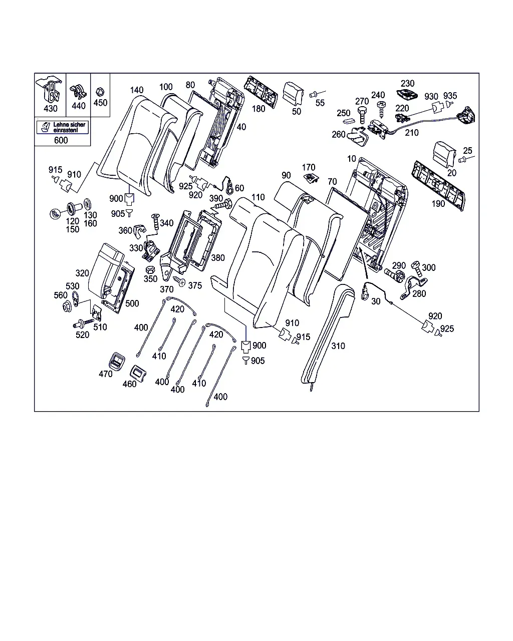 Folding Seat Backrest Wiring diagram