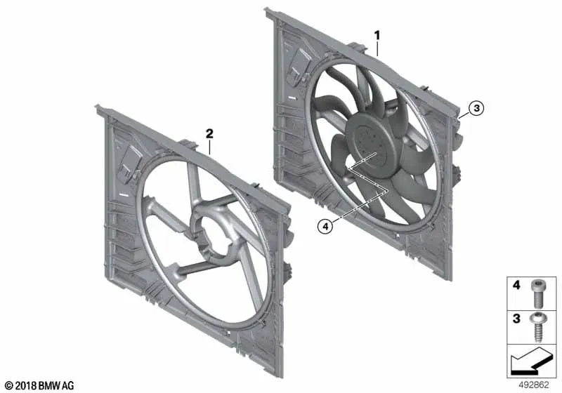 Fan Shroud Mounting Parts diagram