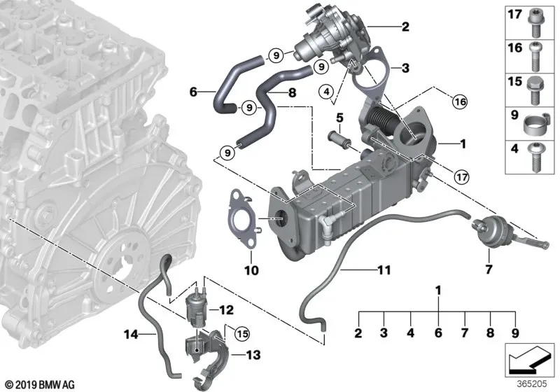 EGR cooling system diagram