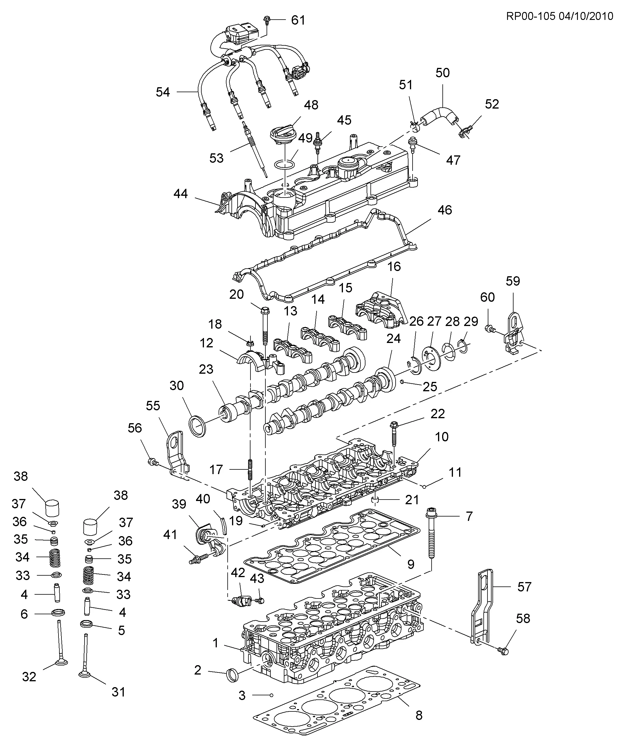 Cylinder head diagram