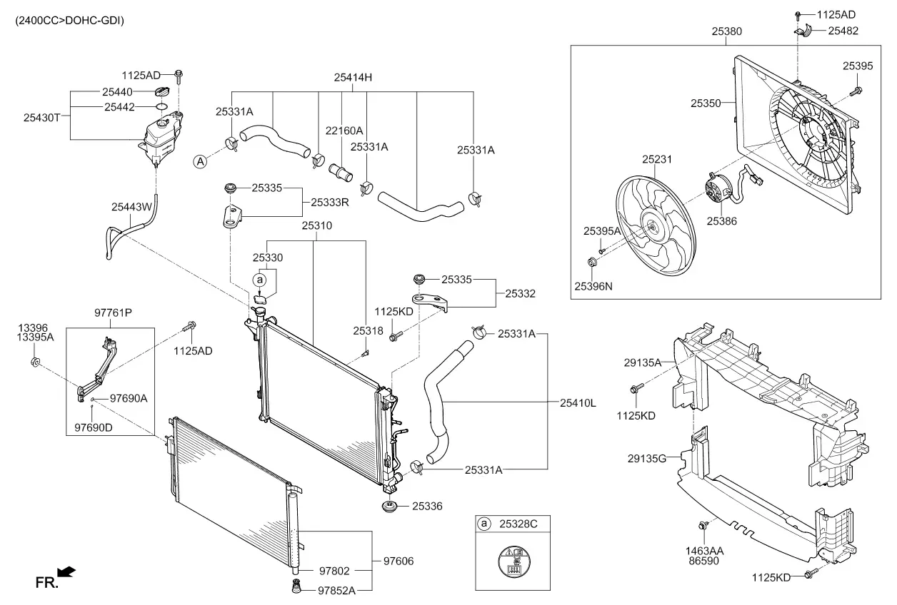 Engine cooling system diagram