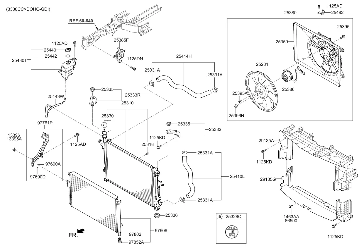 Engine cooling system diagram