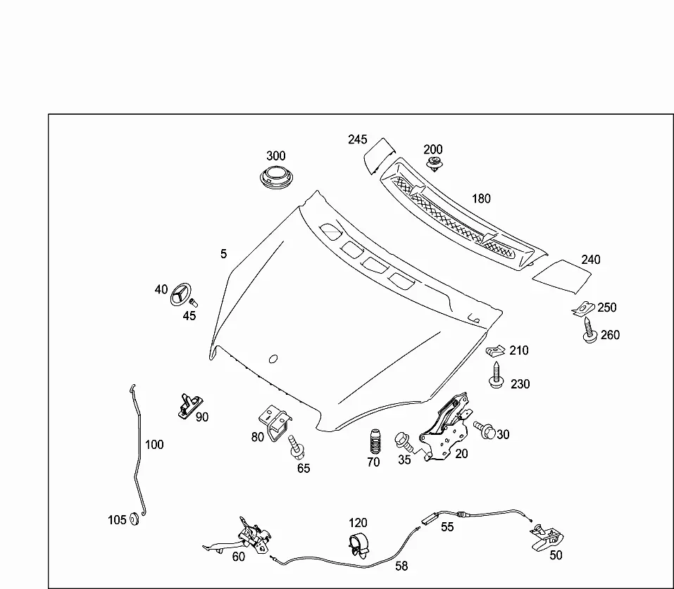 Engine hood diagram
