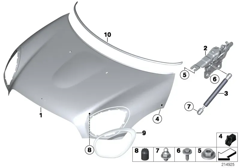 Engine hood diagram