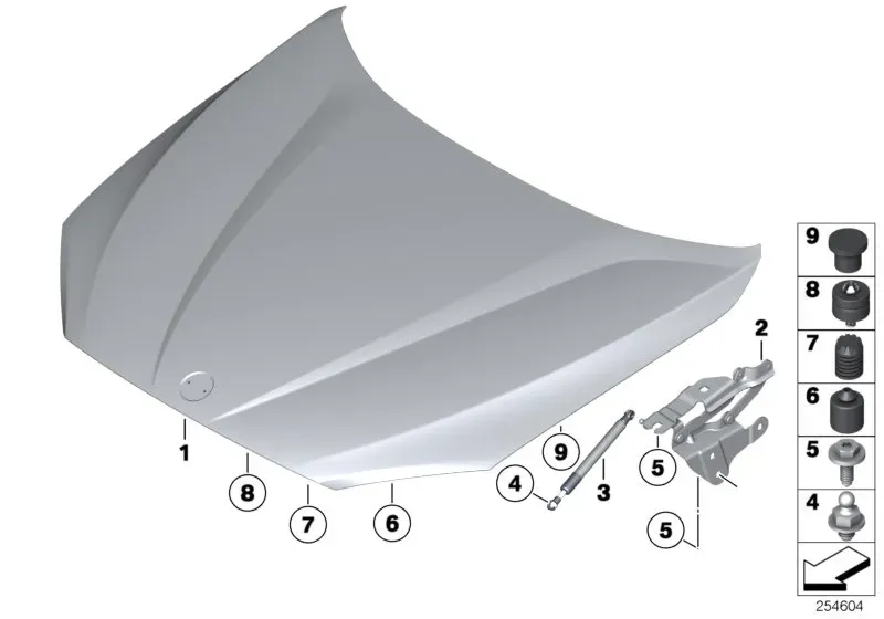 Engine hood diagram
