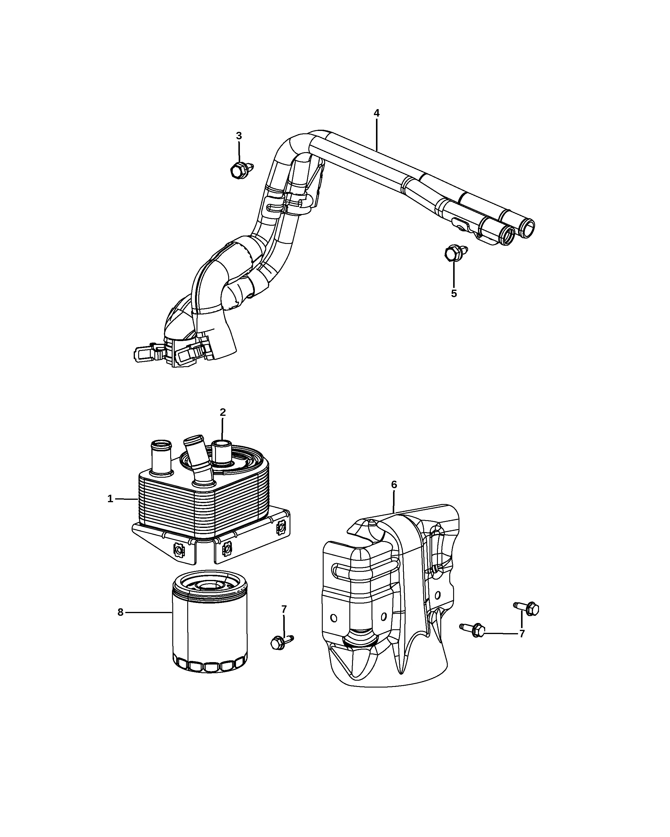 Oil cooler diagram