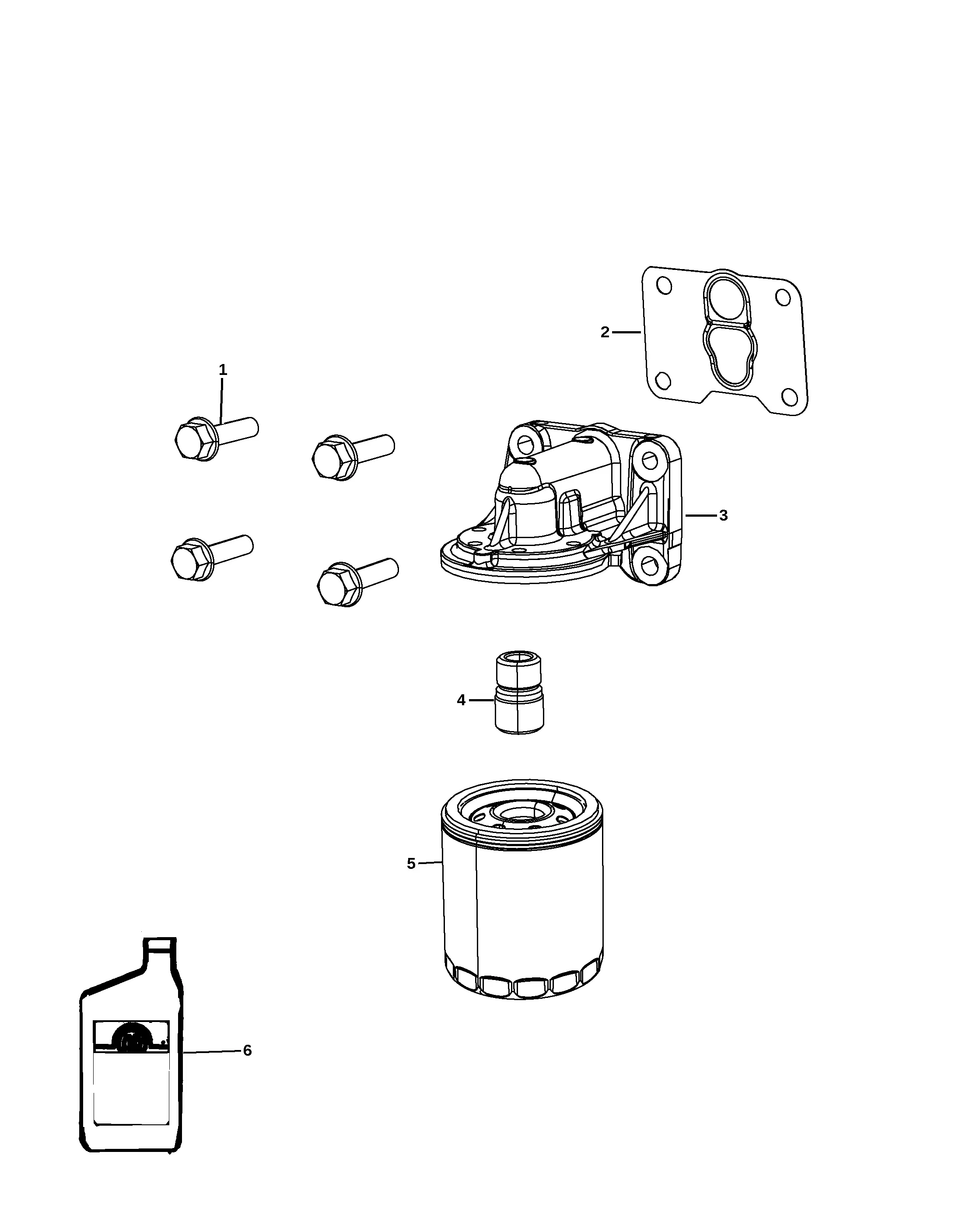 Engine lubrication system diagram