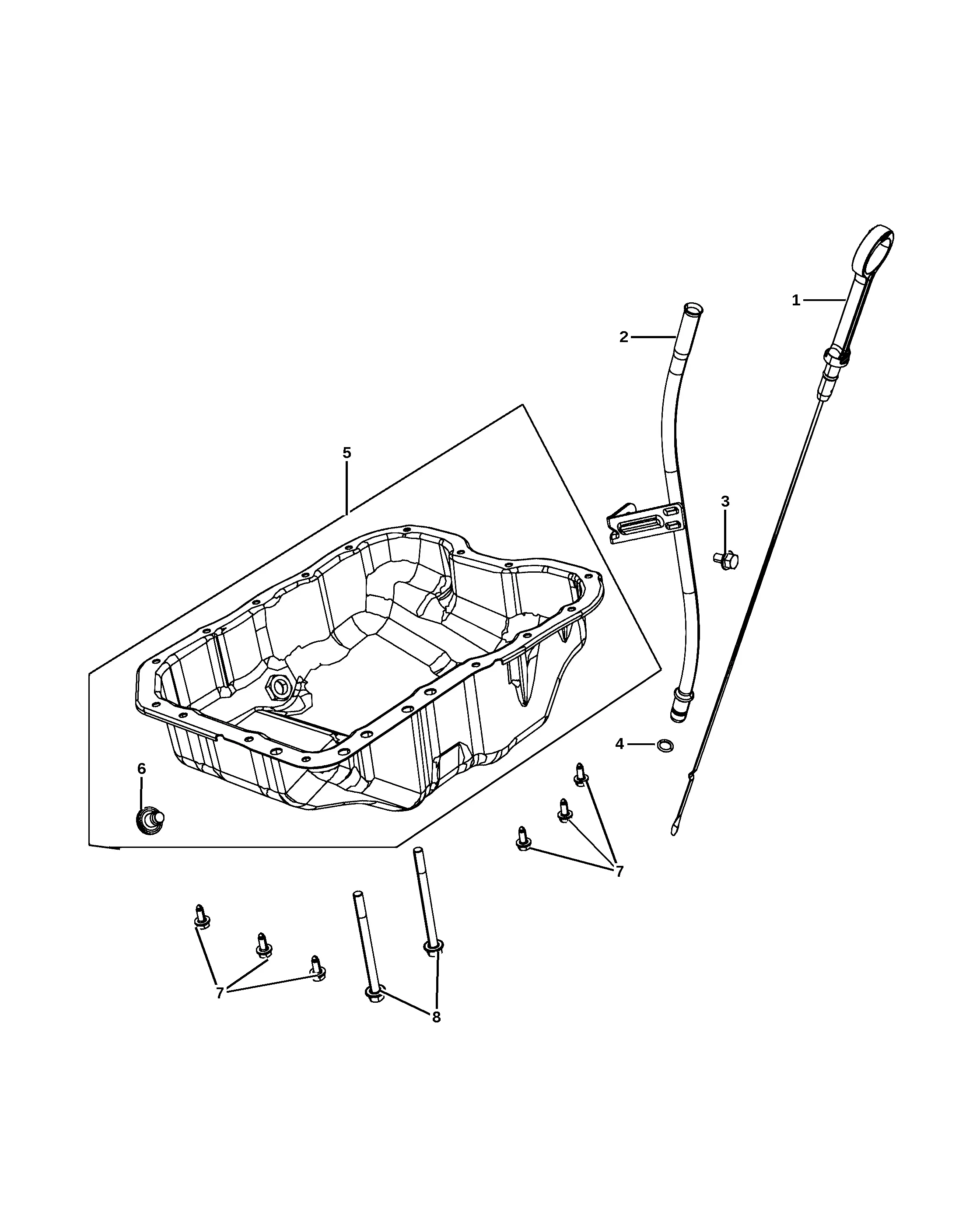 Oil pan diagram