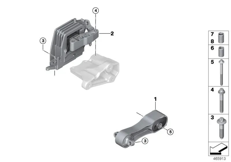 Engine mounting diagram