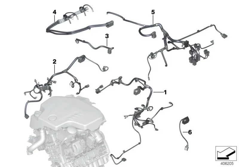 Engine wiring harness diagram