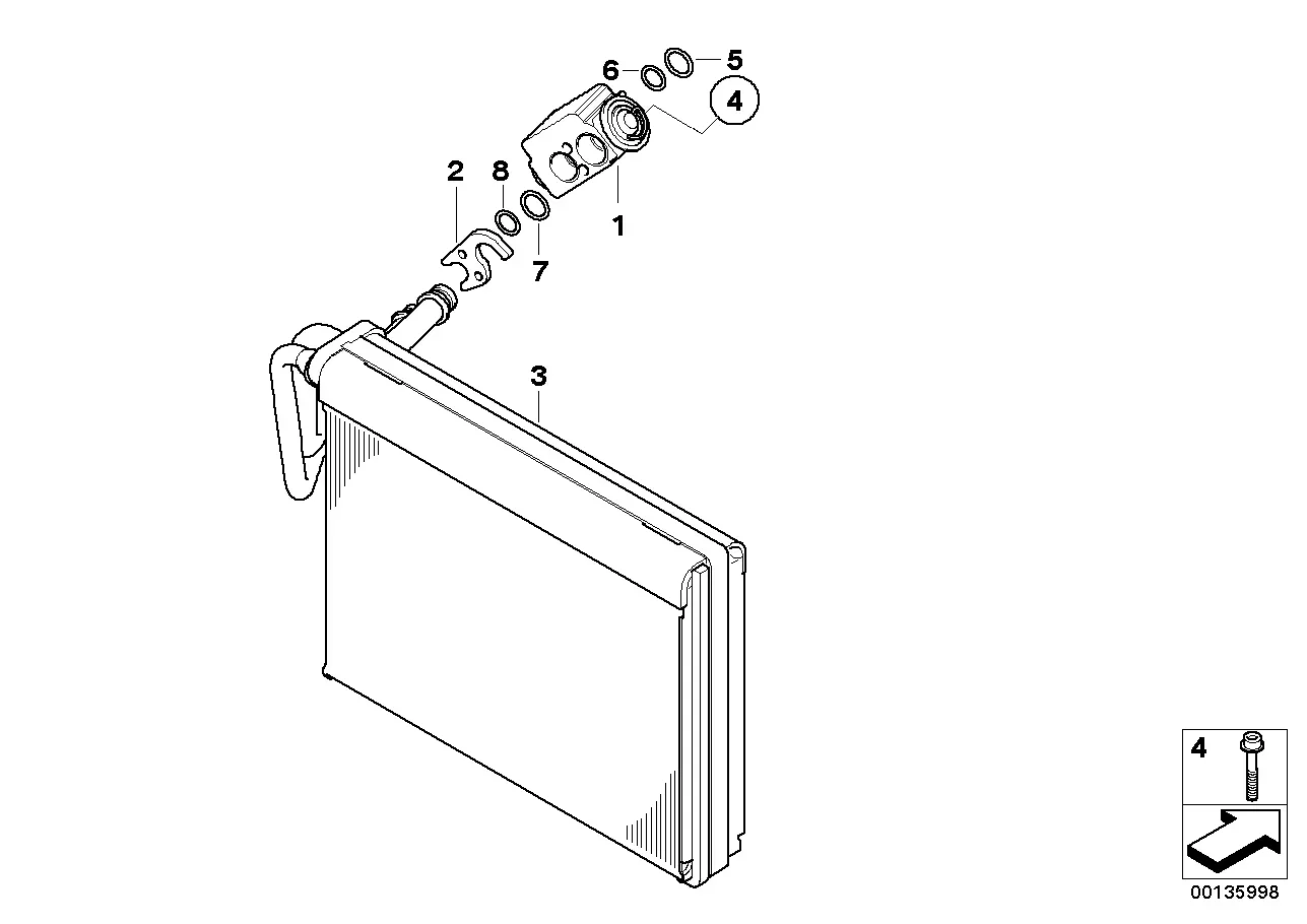 Air conditioning evaporator diagram