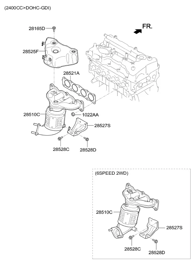 Exhaust manifold diagram