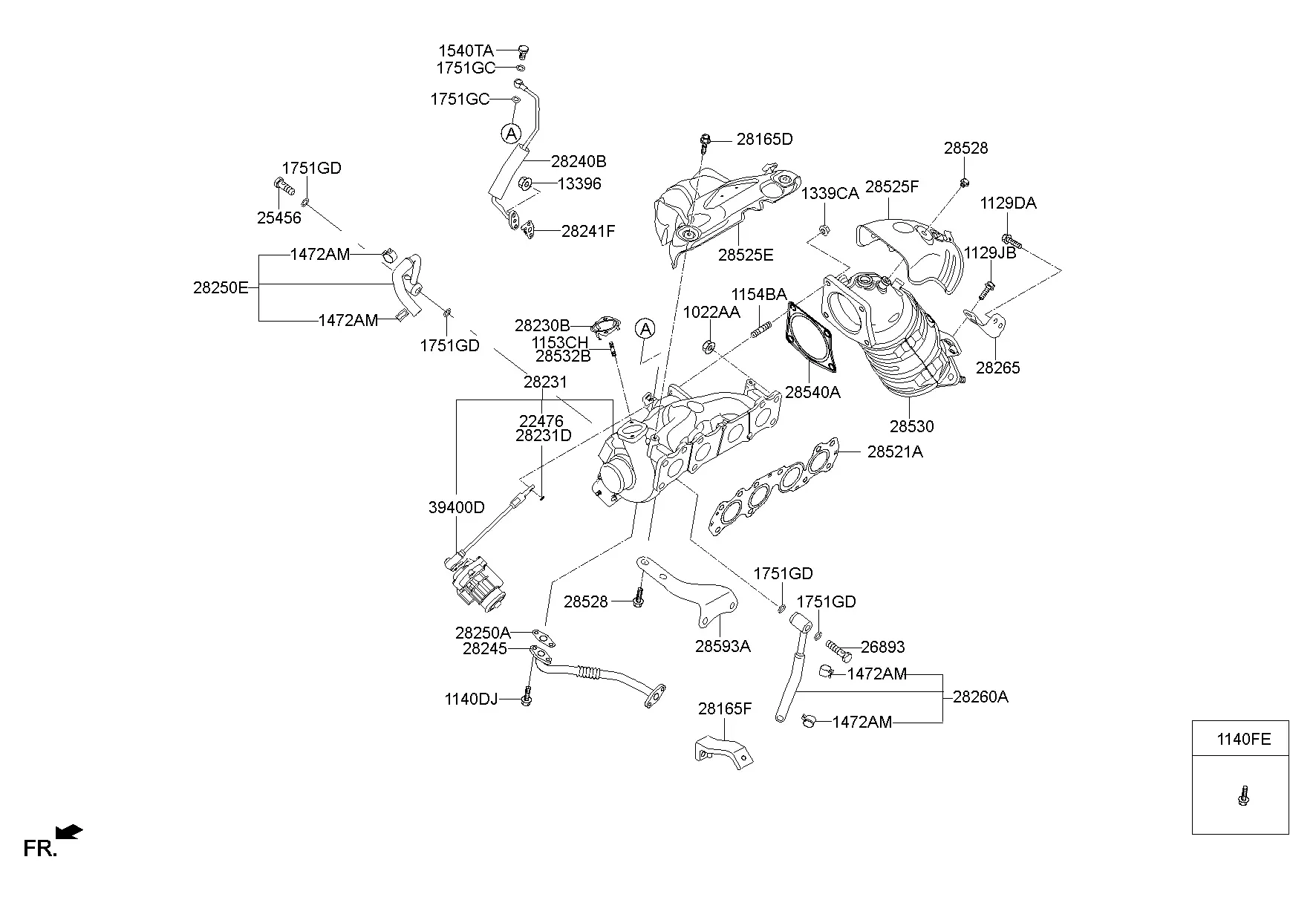 Exhaust manifold diagram