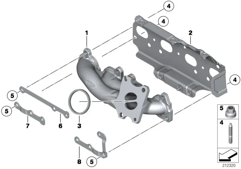 Exhaust manifold diagram