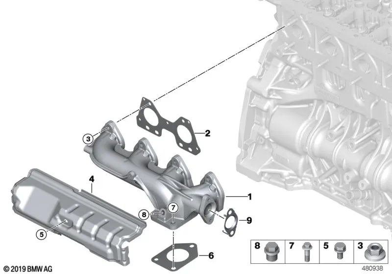 Exhaust manifold diagram
