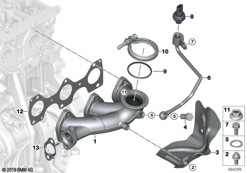 Exhaust manifold diagram