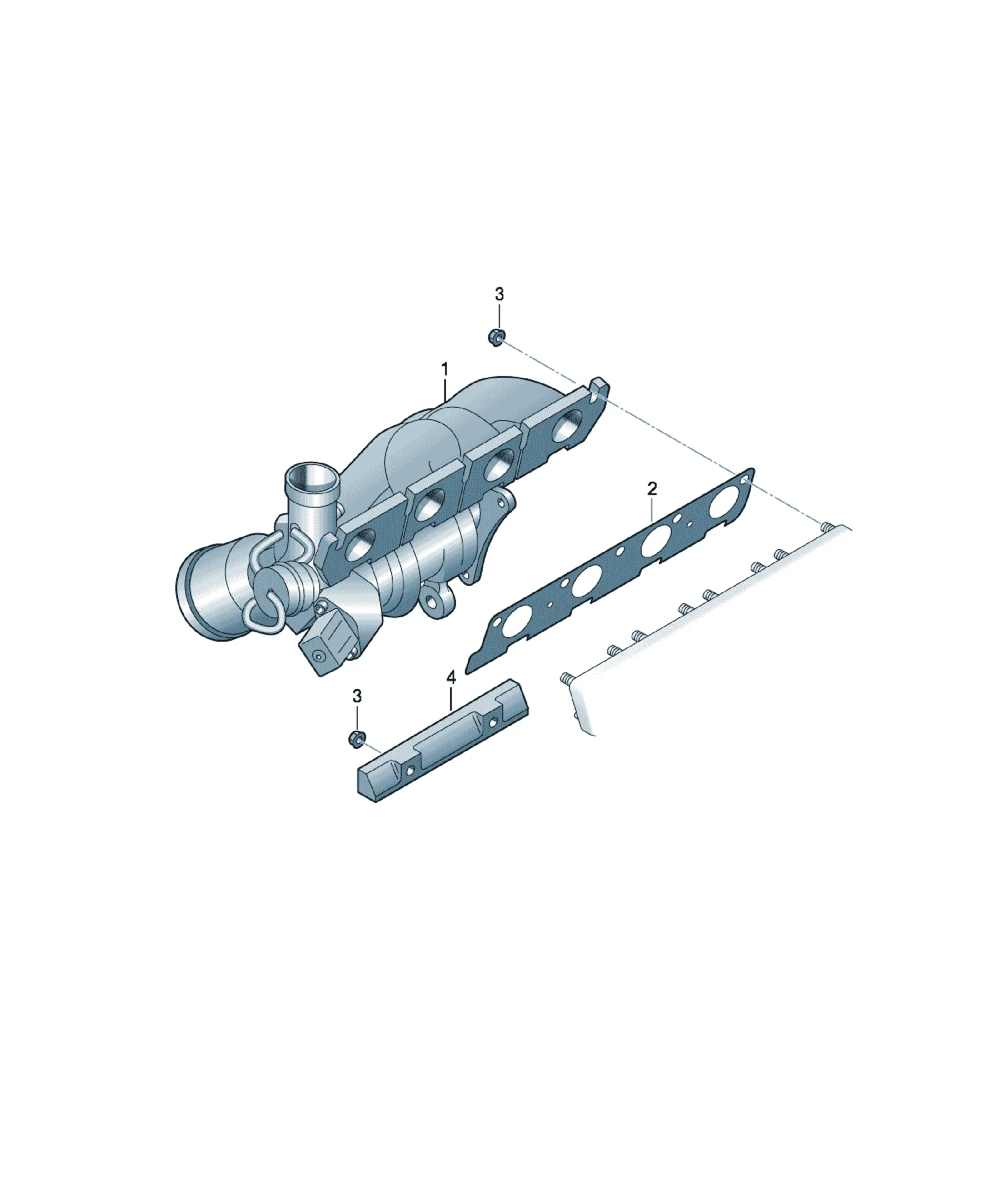 Exhaust manifold diagram