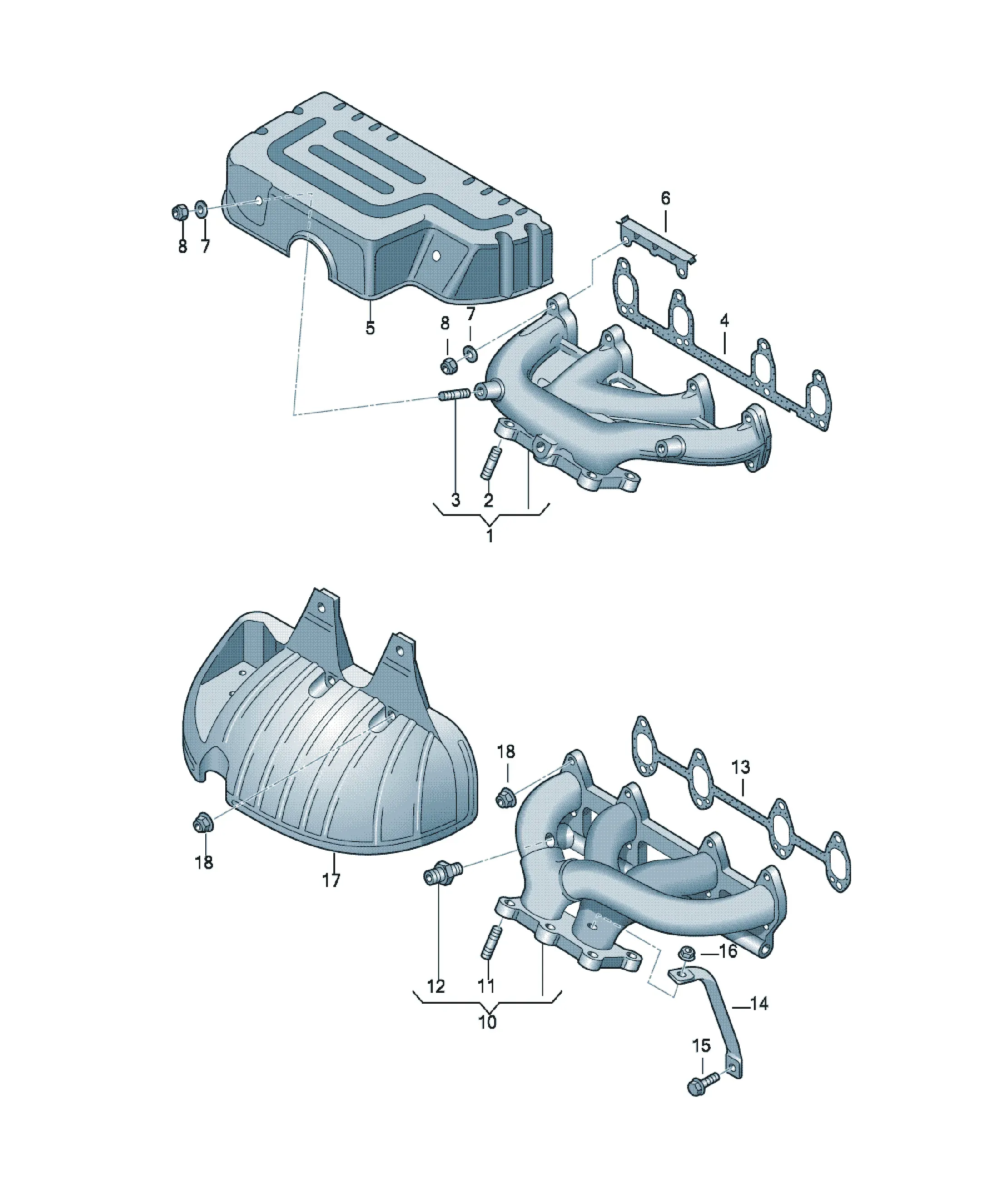 Exhaust manifold diagram