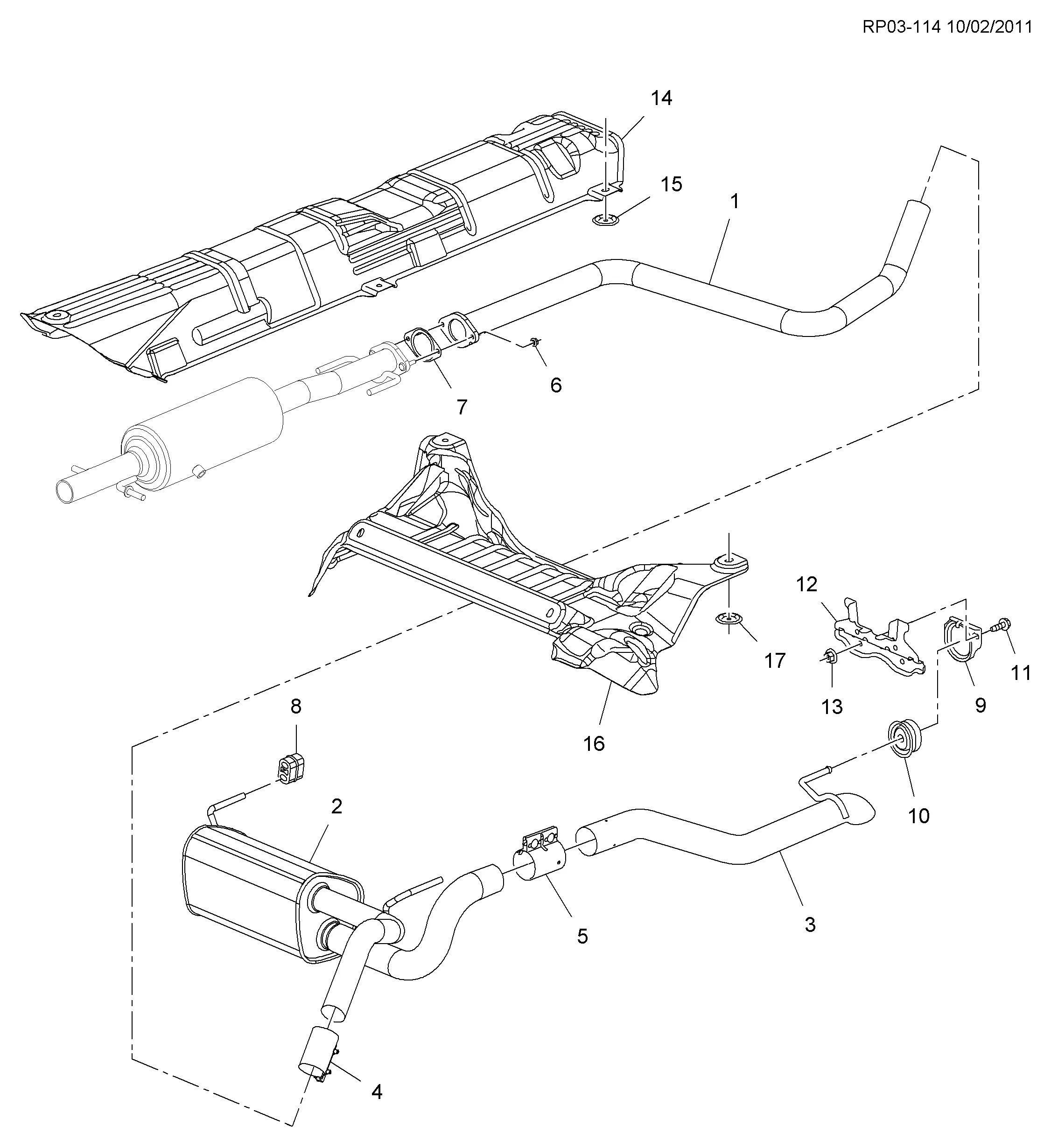 Exhaust system diagram