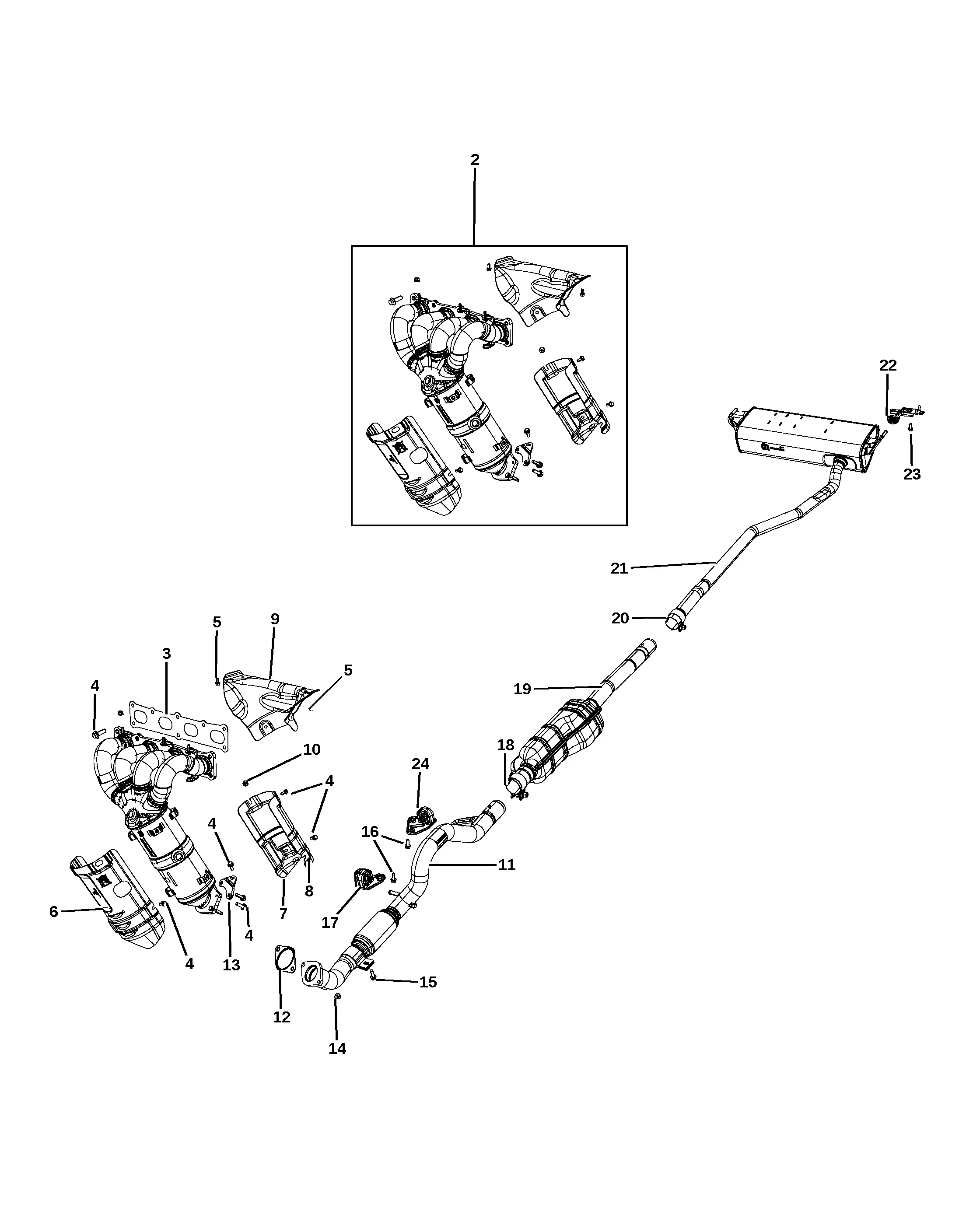 Exhaust system diagram