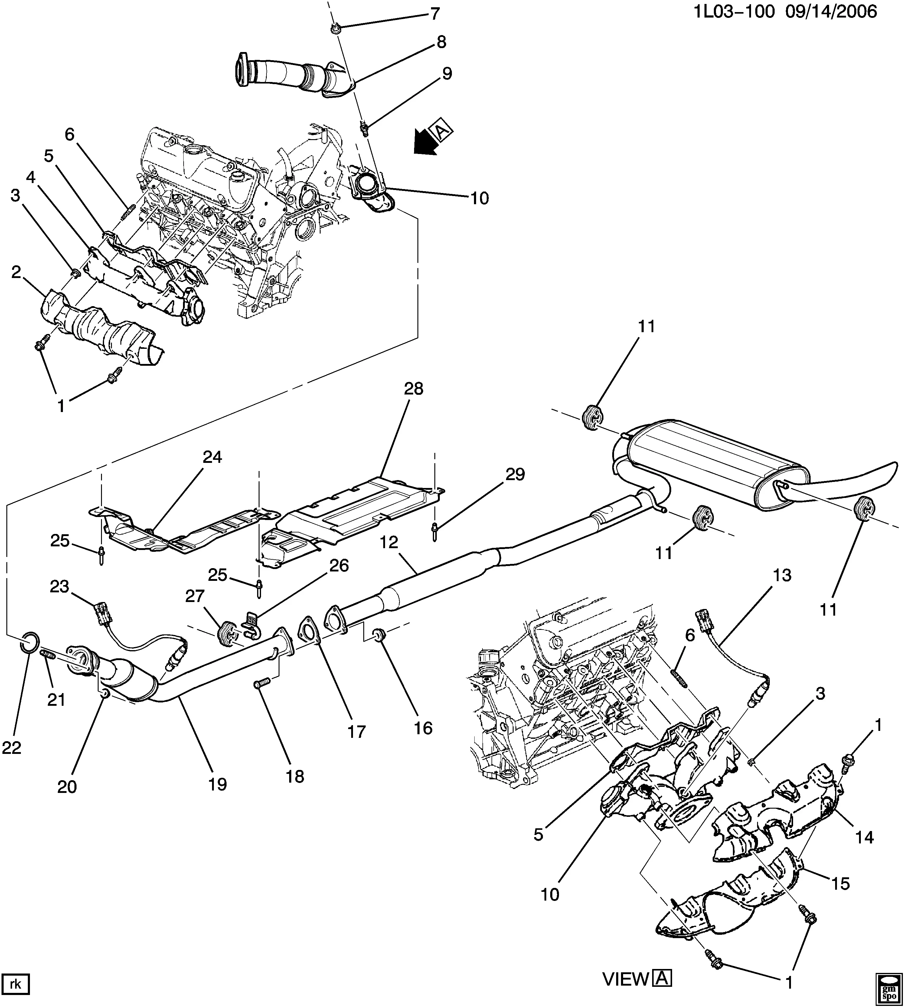 Exhaust system diagram