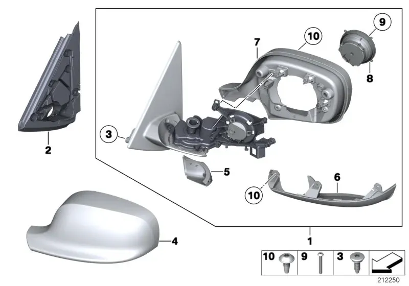 Exterior mirror diagram