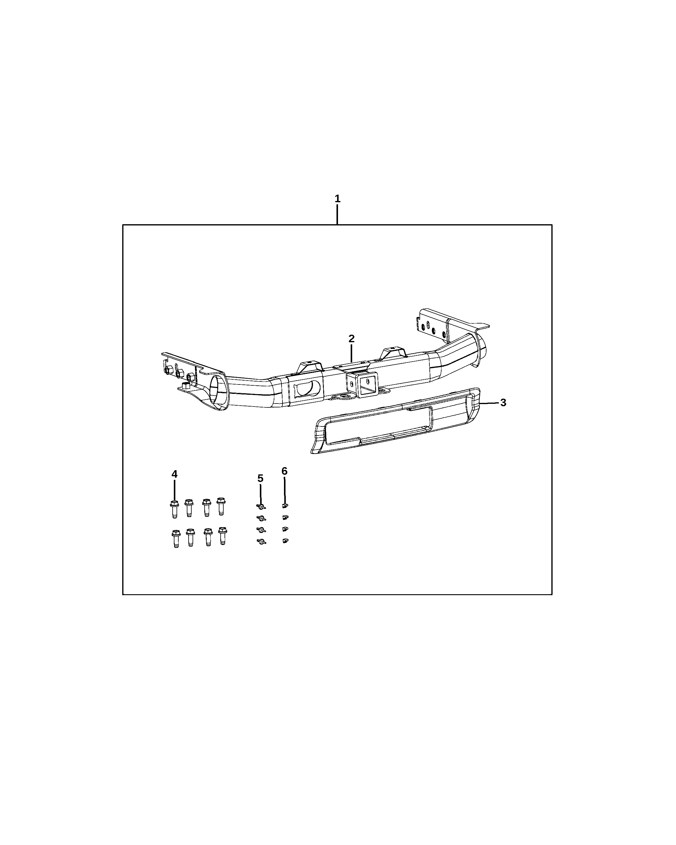 Trailer Hitch and Tow Hooks diagram