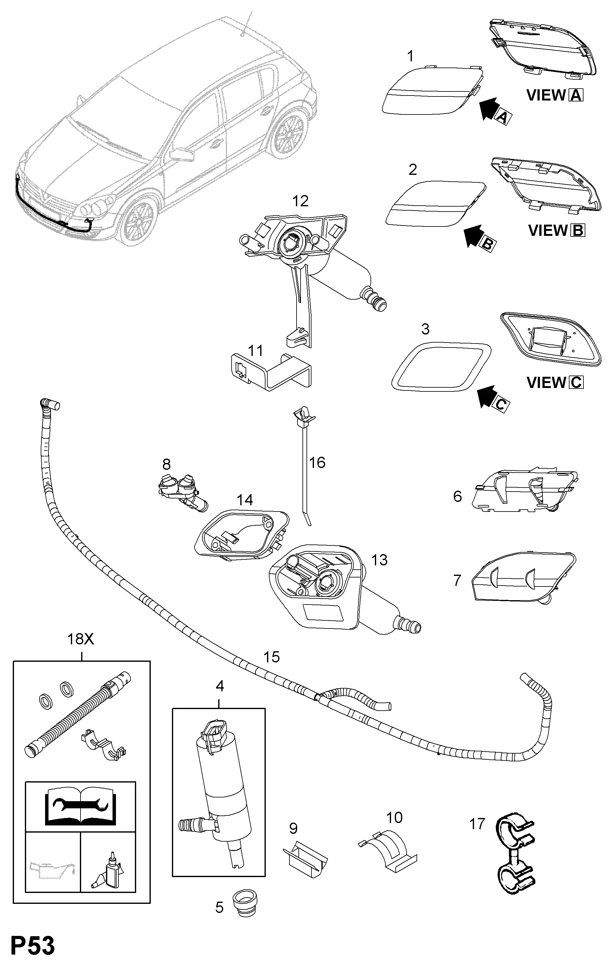 Headlight Washer diagram