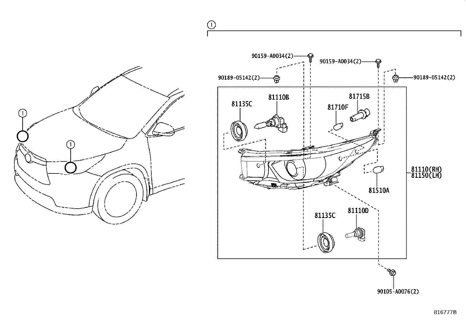 Headlamps diagram