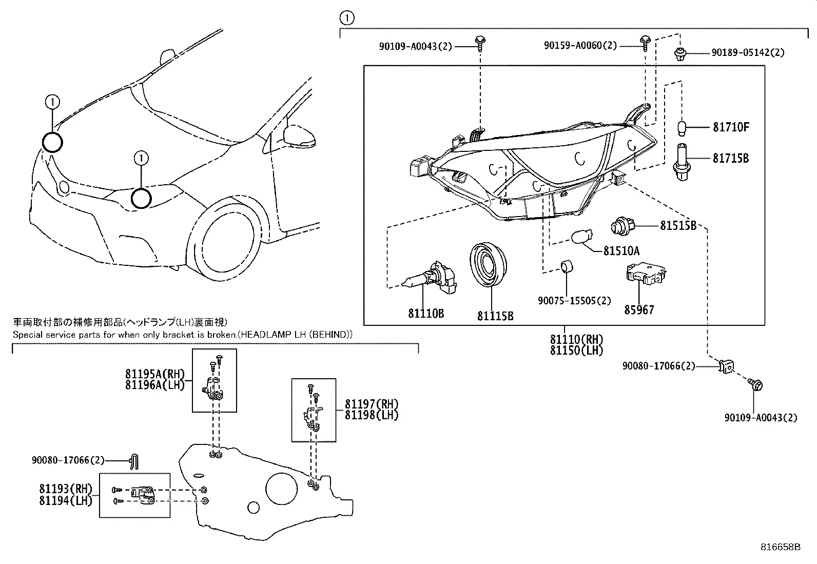 Headlamps diagram