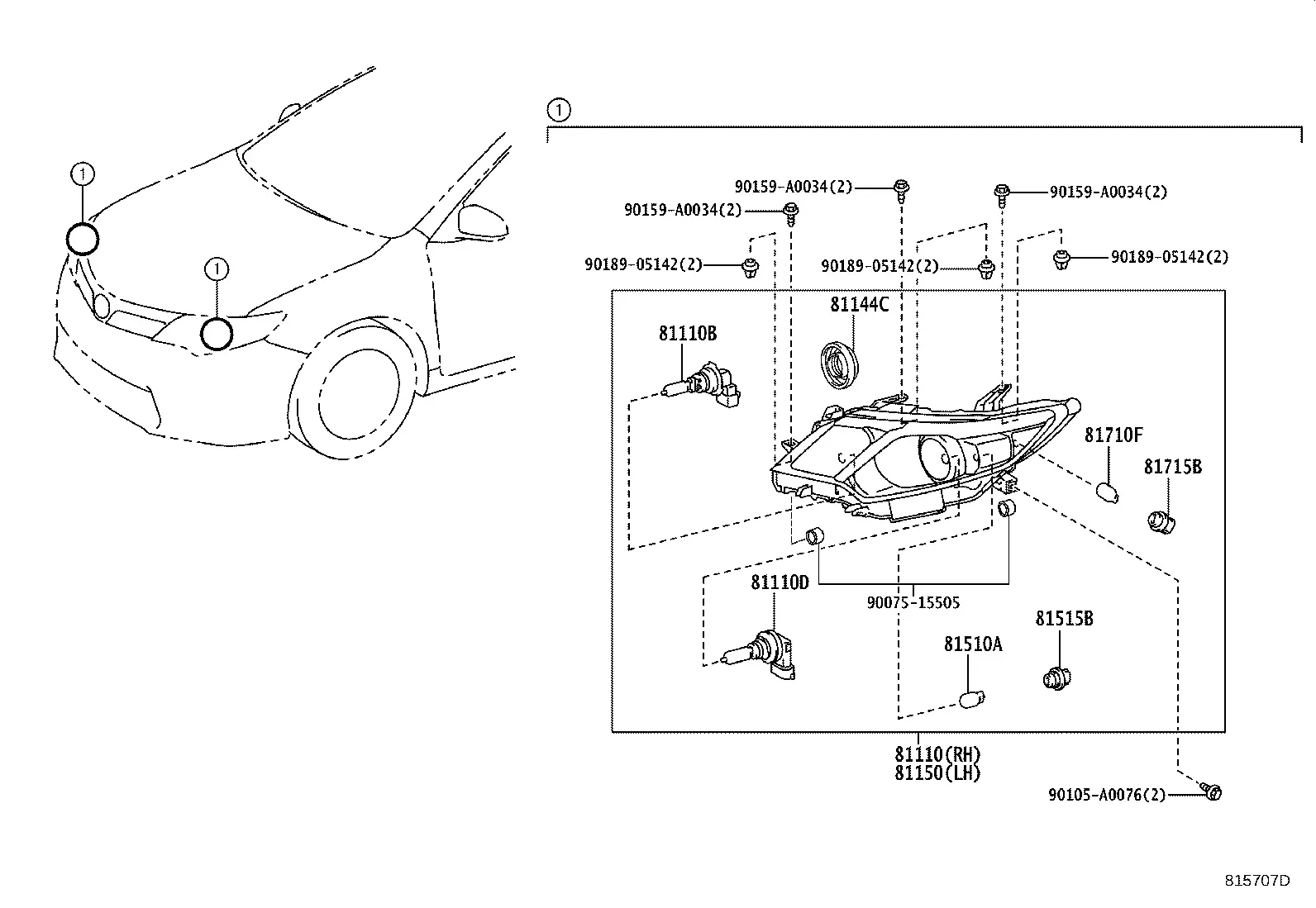 Headlamps diagram