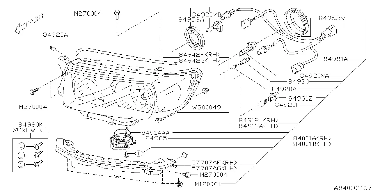 Headlamp diagram