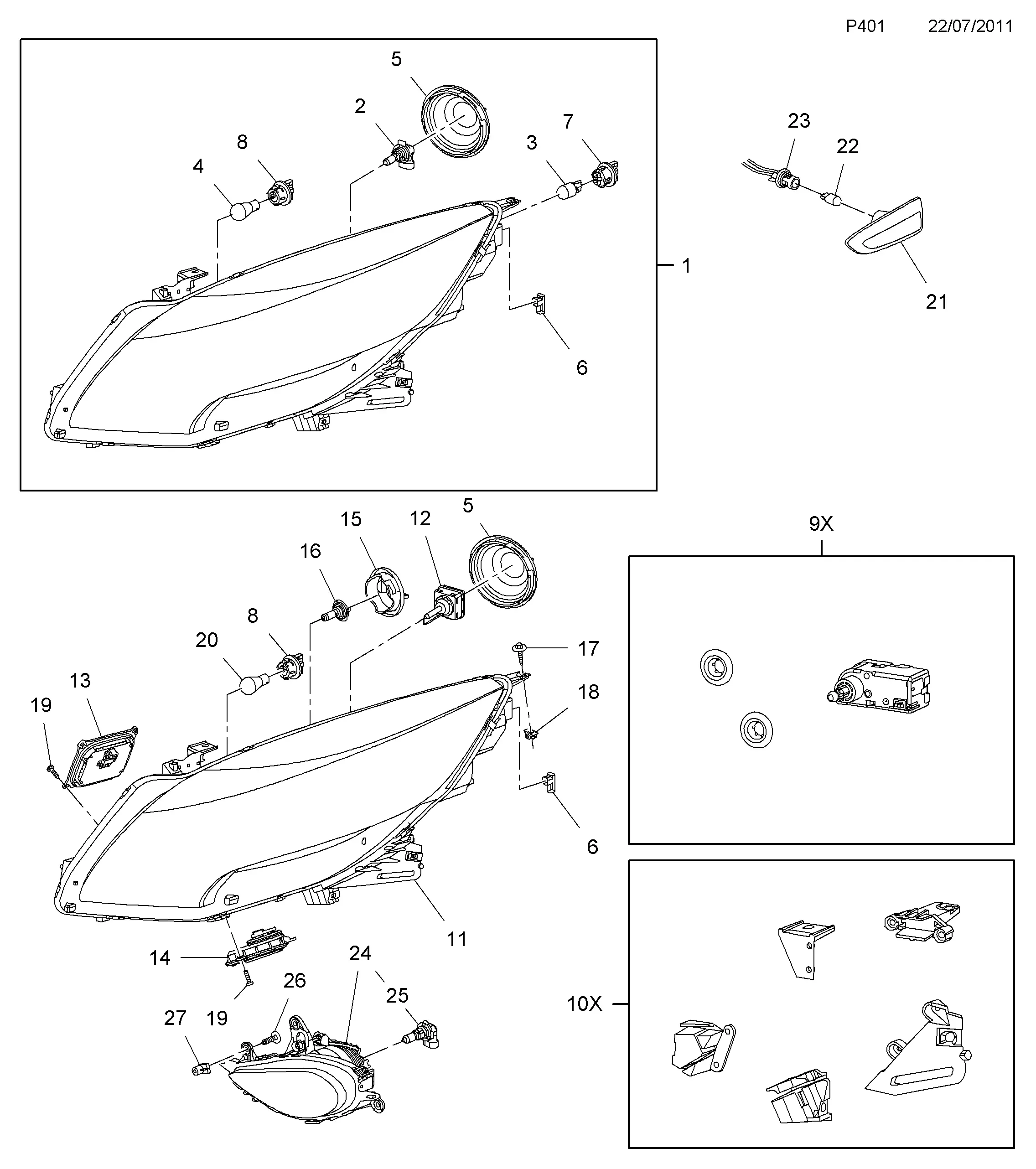 Headlamps, Fog Lamps and Turn Signals diagram