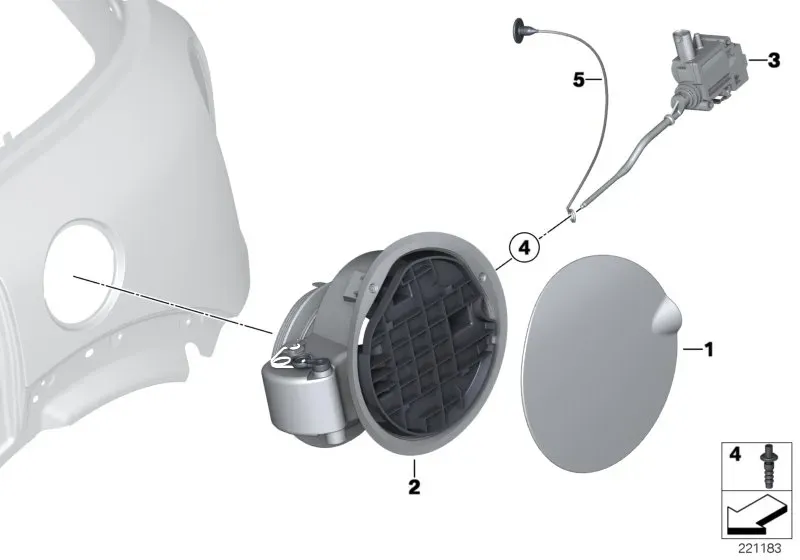 Fuel filler flap diagram
