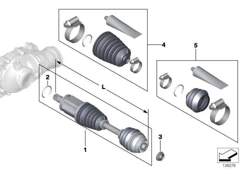 Front axle drive diagram