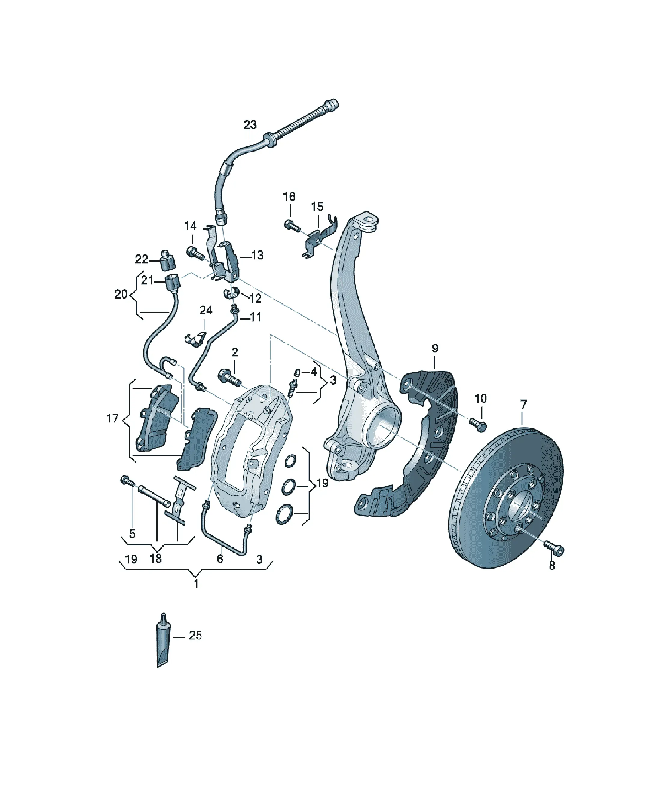 Brake caliper diagram