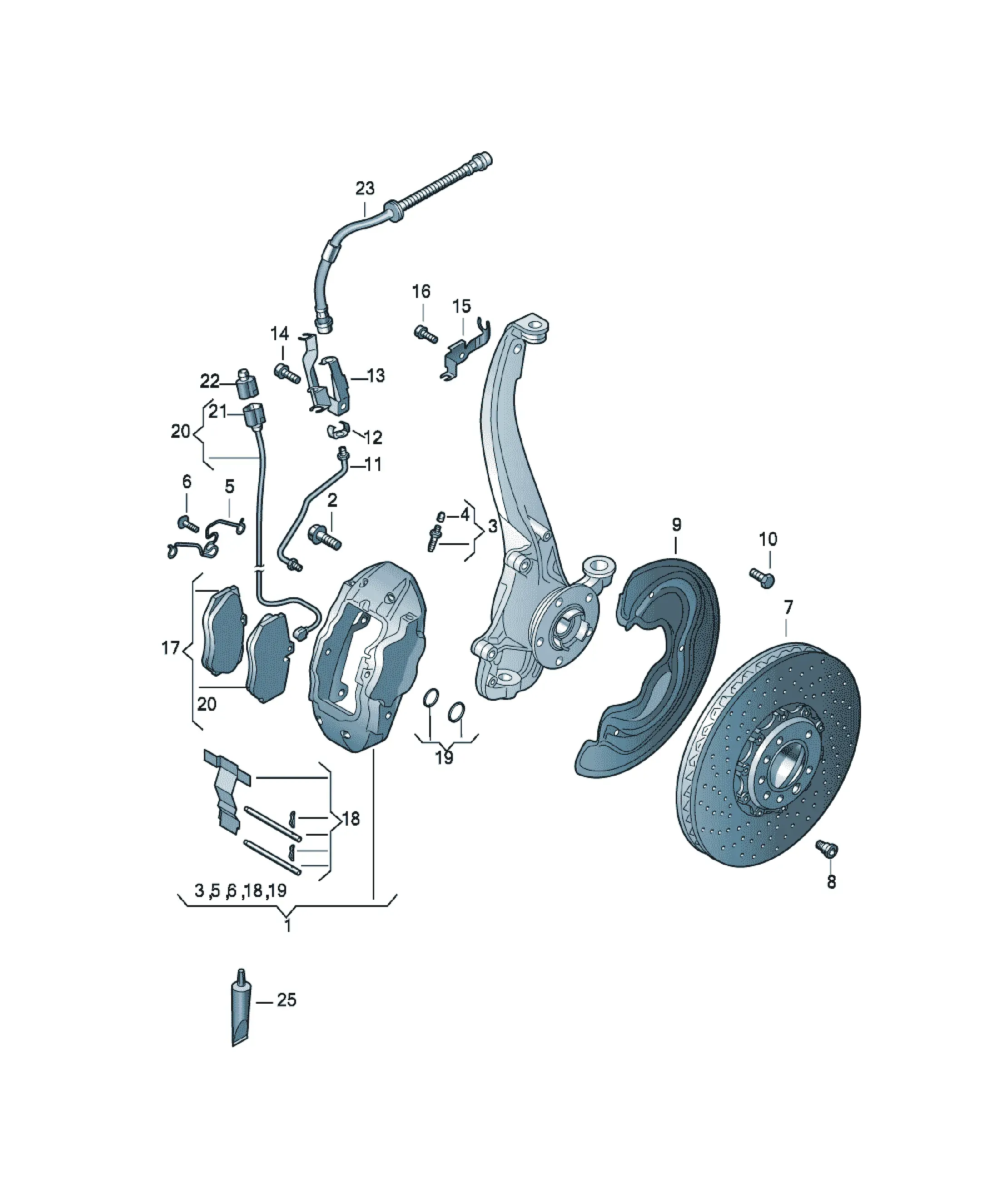 Brake caliper diagram
